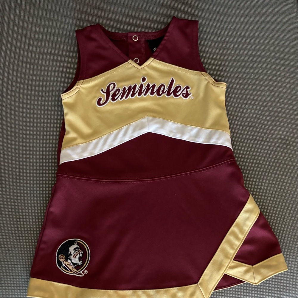 Kids Florida State Cheerleader Dress in Garnet and Gold